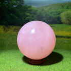 403G Natural Pink Rose Quartz Sphere Crystal Ball Reiki Healing