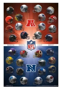 Póster NFL HELMETS 16 22 X 34" NUEVO EN STOCK - Imagen 1 de 2