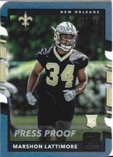 Marshon Lattimore 2017 Donruss Press Proof Silver Die-Cut #386 Saints RC