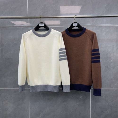 Maglione donna Thom Browne a righe quattro barre girocollo maniche lunghe