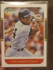 Rickey Henderson 2021 Donruss Baseball Card 247  New York Yankees HOF mint!