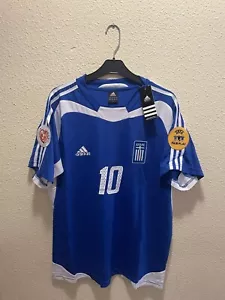 Re-edition shirt 1/2 FINAL Euro 2004 REP. CZECH vs GREECE ADIDAS 10 TSIARTAS - Picture 1 of 5