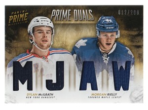 2013-14 Panini Prime Hockey Dual Jersey#DMR Dylan McIlrath/Morgan Rielly 105/200