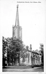 # K050 PORT GIBSON, MS. POSTCARD, PRESBYTERIAN CHURCH - Picture 1 of 2