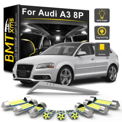 14x Bombillas LED interiores mapa maletero para Audi A3 S3 RS3 8P 2003-2012 blanco Foto 1 de 4
