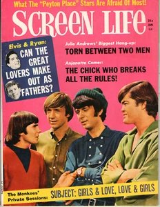 SCREEN LIFE JANUARY 1968 MONKEES MICKY DOLENZ PETER TORK MIKE NESMITH DAVY JONES - Picture 1 of 1