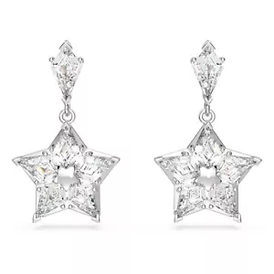 Swarovski Stella drop earrings Kite cut, Star, White, Rhodium plated 5652002 - Picture 1 of 3