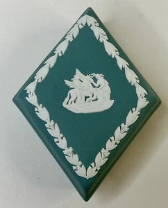 Caja baratija verde jaspe verde azulado Wedgwood 225 aniversario 1759-1984 musas - Imagen 1 de 11