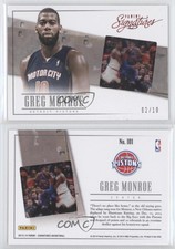 2013-14 Panini Signatures Film Red /10 Greg Monroe #101