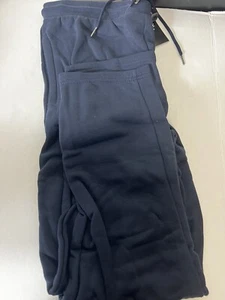 Galaxy by Harvic Mens' Navy Fleece Lined Sweatpants with Side Pockets L - Picture 1 of 3