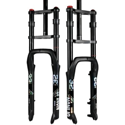 E-bike Air Supension Fork Double Shoulder MTB Snow Bike Front Fork 20/26*4.0inch - Image 1 of 4