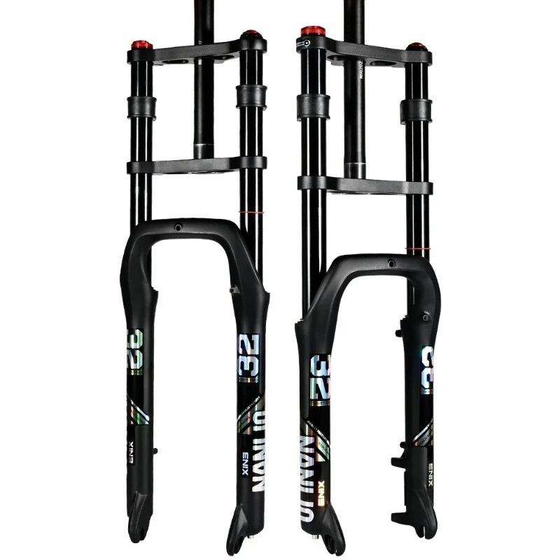 E-bike Air Supension Fork Double Shoulder MTB Snow Bike Front Fork 20/26*4.0inch - Image 1 of 4