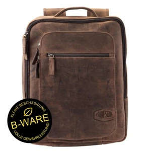 Pride and Soul Business Rucksack JESTER Schulrucksack B-Ware Leder braun E47199 - Bild 1 von 5