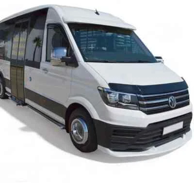 NEWLOOK GLOSS BLACK BONNET WIND STONE DEFLECTOR PROTECTOR FOR VW Crafter 2017 Onwards