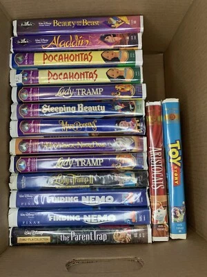 Lot of 15 Walt Disney Black Diamond Masterpiece Gold Collection VHS Tapes Movies - Imagem 1 de 2