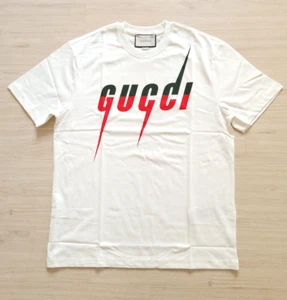 Gucci Blade Printed White Men's Cotton T-Shirt Size S - Picture 1 of 5