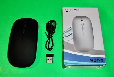 WIRELESS 2.4ghz BLUETOOTH BLACK IMAC LAPTOP PC COMPUTER RECHARGEABLE MOUSE - Image 1 of 2