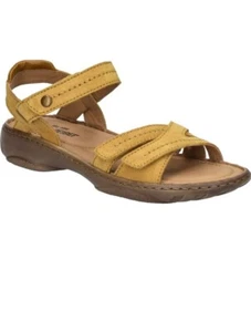 Josef Seibel Women`s Debra 62 Ocean Yellow Suede Sandals Size (4) - Picture 1 of 7