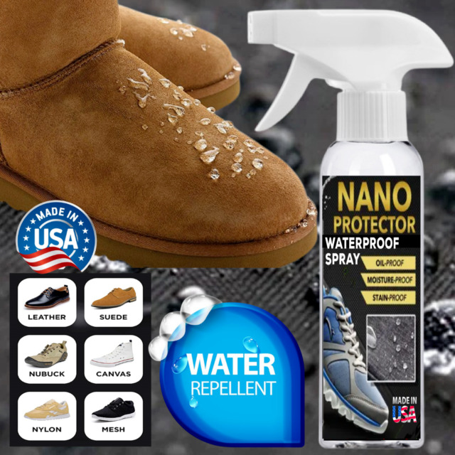  NANOMAN Spray protector de zapatos – Spray impermeabilizante  para zapatos y botas – repelente al agua y manchas – para zapatos, botas,  zapatillas de deporte Uggs Incl gamuza, cuero Nubuck, incluso 