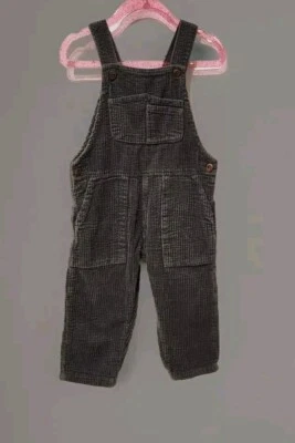 Mono largo de pana gris ZARA talla 12-18 meses unisex Foto 1 de 4