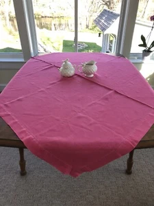 UNBRANDED Linen Rose Colored Tablecloth 48” Square - Bild 1 von 4