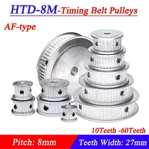 HTD-8M 10T-60T Timing Belt Pulley Pitch 8mm AF-type Synchronous Wheel Width 27mm - Picture 1 of 7