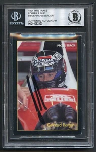 Gerhard Berger #3 signed autograph auto 1991 Pro Tracs Formula One BAS Slabbed - Picture 1 of 1