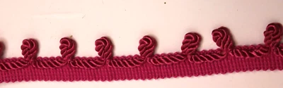 Borde de bucle de botón magenta, bordes NUEVO 2 yardas 9/8" almohada, cortina, victoriano/edwa Foto 1 de 3