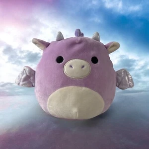 SQUISHMALLOWS "Dina The Dragon" 8” Peluche Lavanda Púrpura, Brillo 2019 - Imagen 1 de 5