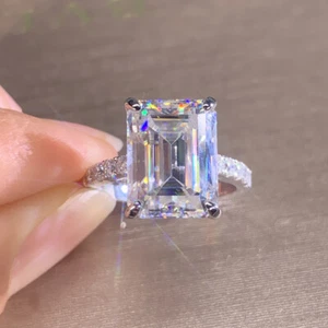 Anniversary Party 925 Silver Plated Ring Cubic Zircon Elegant Ring Sz 6-10 - Bild 1 von 6