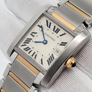 Cartier Tank Française 25mm 2-Tone Yellow Gold/Steel Watch W51012Q4 2465 - Picture 1 of 6