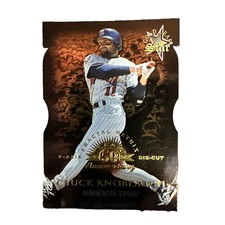 1998 Leaf Gold Leaf Star Fractal Matrix Chuck Knoblauch #163 Die Cut