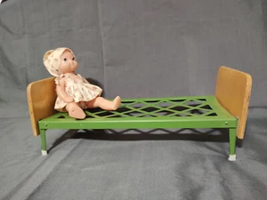 Metal Folding Bed for Dolls, 1970's ussr Vintage Toy Display - Picture 1 of 9