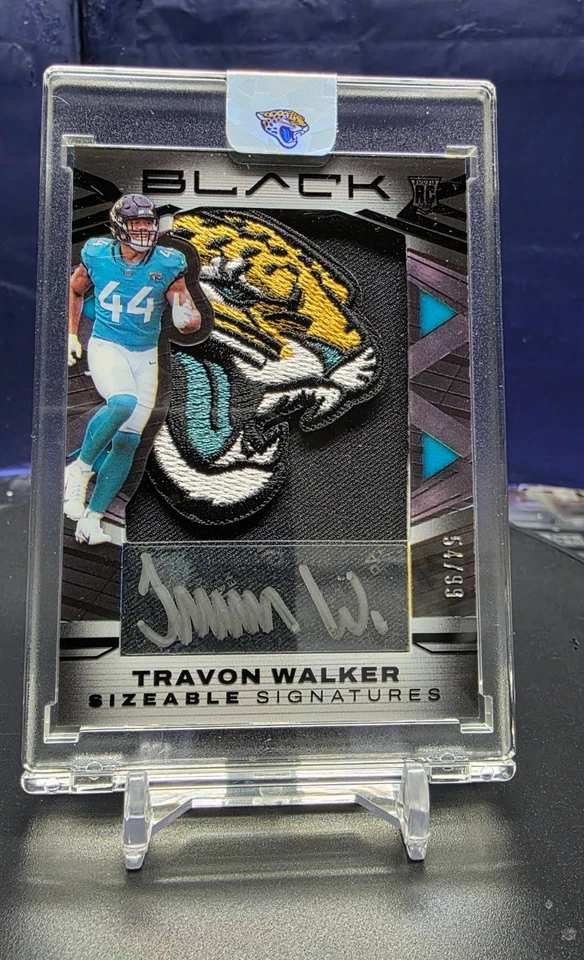 2022 Panini Black Sizeable Signatures Travon Walker Jumbo Jaguars Patch* READ🔥 - Image 1 of 4