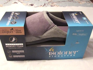 Men's Isotoner Memory Foam House Shoes Size XXL (13-14) New in Box - Picture 1 of 4