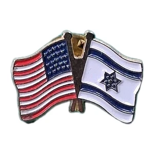 Vintage USA & Israel Flagge Freundschaft Anstecknadel Patriotisch Eder Flagge 63090 - Bild 1 von 3