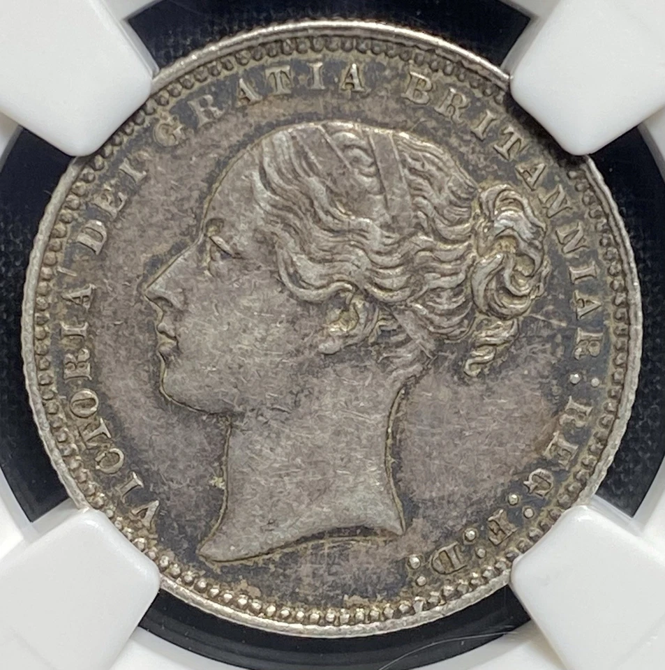 GREAT BRITAIN 1874 AD Queen Victoria, Silver Shilling 1S Coin 1837-1901 NGC XF45 - Image 1 of 4