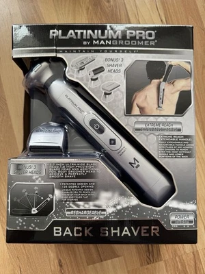 Mangroomer Platinum Pro Barbeador Traseiro 3 Amortecedor Cabeças Flexíveis - Levemente Usado - Imagem 1 de 4