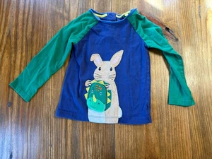 Mini Boden Lift-The-Flap Raglan T-Shirt in Starboard Blue Bunny Gr. 2-3 Y - Bild 1 von 9