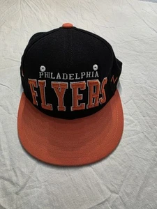 Philadelphia Flyers Hat Cap Snap Back Script Black Spellout Zephyr Hockey NHL - Picture 1 of 7