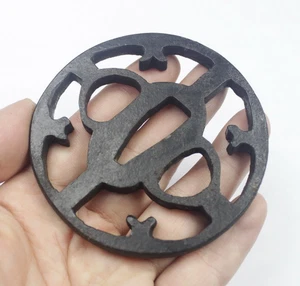 Tsuba de hierro hueco para espada samurai japonesa Katana pieza de montaje - Imagen 1 de 5