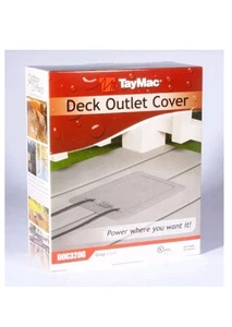 TayMac DOC320G Comforts Gray In-Use Weatherproof Deck Outlet Cover - Picture 1 of 6