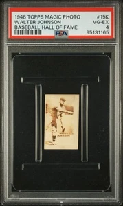 WALTER JOHNSON 1948 TOPPS MAGIC PSA 4 ! *JUST GRADED ! *INSANELY LOW POP ! HOFER - Picture 1 of 2