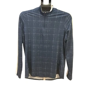 Maglione Adidas PrimeGreen 1/4 Zip Navy Uomo Nuovo con etichette Taglia L UPF 50 - Foto 1 di 5