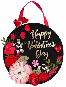 Valentine's Day Floral Decorative Door Hanger - Picture 1 of 1