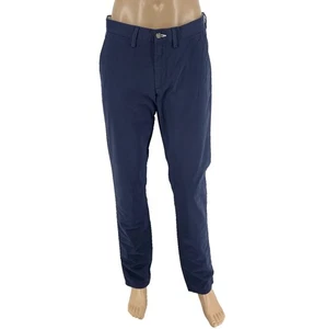 GANT Men Navy Blue Slim Fit Chino Pants Trousers Size W33 L34 - Picture 1 of 14