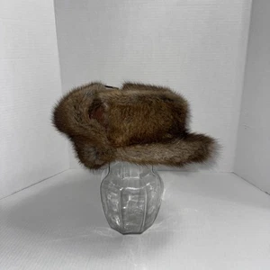 Real Fur Hat Made In Italy with Ear Flaps - Picture 1 of 8