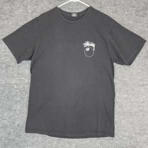 Stussy 8 Ball Graphic T Shirt Men's Large Black Streetwear Skate - Picture 1 of 7