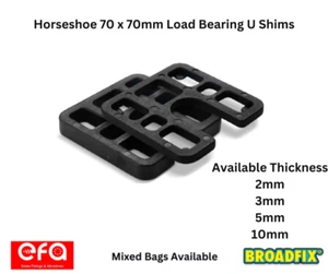 Horseshoe 70 x 70mm Load Bearing U Shims Packers - Various Sizes - Picture 1 of 1