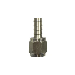 Tuerca giratoria de acero inoxidable hembra Flare FFL 1/4 a 1/4" adaptador de púas Kegging Homebrew - Imagen 1 de 1